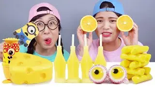 Convenience Store Yellow Dessert Cake Jelly Mukbang DONA