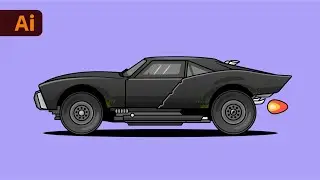 How To Create Batmobile Vector Car - Adobe Illustrator TUTORIAL