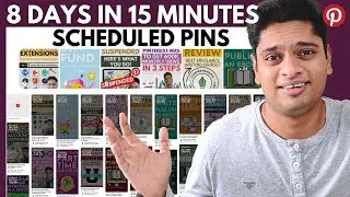 How I Schedule 8 Days Worth Of Pinterest Pins In 15 Minutes (FOLLOW ALONG!)