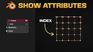 How to VISUALIZE ATTRIBUTES with Numbers in Blender 4.1 - Geometry Nodes