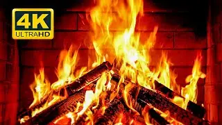 🔥 Cozy Fireplace 4K (12 HOURS). Fireplace with Crackling Fire Sounds. Fireplace Burning 4K