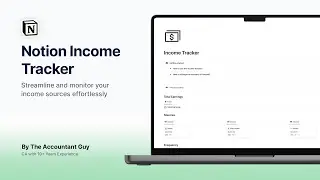 Notion Income Tracker | Personal Finance Tracker in Notion