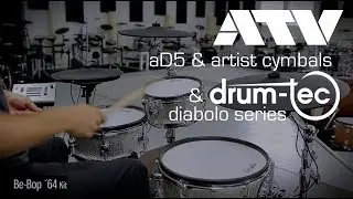 ATV aDrums aD5 setup with drum-tec diabolo electronic drums