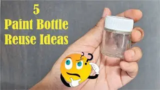 5 Cool Empty Acrylic Paint Bottle Reuse Idea | @CraftStack