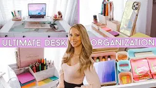 ULTIMATE DESK ORGANIZATION IDEAS 2021! My Productive Desk Setup