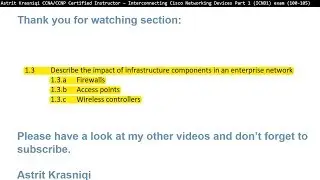 CCNA ICND1 (100-105), exam topic section 1.3 Describe the impa...