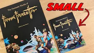 NEW🔥Fantastic Worlds of Frank Frazetta MINI VERSION! (40th edition) book comparison with the XXL