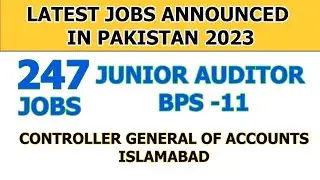 Junior Auditor Account Department Jobs 2023 || Hidden Words