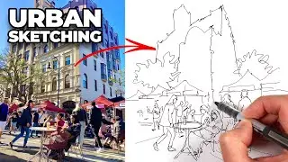 Simple URBAN SKETCHING line work tutorial (The order is important!)