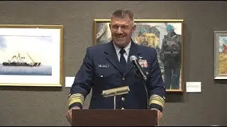 Admiral Karl L. Schultz, 26th Commandant of the U.S. Coast Guard, at the COGAP Art Exhibition