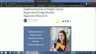 Simple Linear Regression Implementation Using Normal Equation | Easiest Way To Find Regression Line