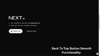 Back to Top Button and Function React Nextjs
