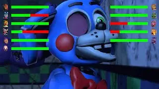 FNAF vs SECURITY BREACH Fighting Animations with Healthbars Compilation