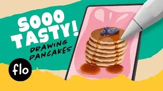 How To Draw PANCAKES in PROCREATE #Shorts