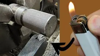 Turning a Lighter into a knurling tool ( Very Simple and practical )