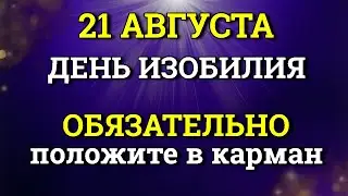 21 Августа Положите в карман в самый Изобильный День. Лунный календарь сегодня