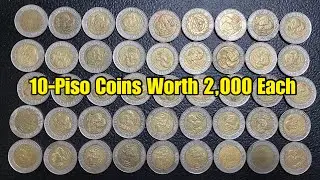 Philippines 10-Piso Coins Worth 2,000 Pesos