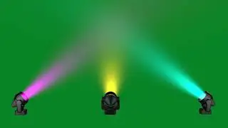 Colorful Concert Stage 3 Lights Green Screen Video Background | 3 Color Stage Light Green Screen