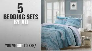 Top 10 Ad Bedding Sets [2018]: 3 Piece Blue Nautical Full Queen Quilt Set, White Sand Nature Coastal