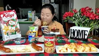 Бомж МУКБАНГ из Америки! Лапша, консервы, чимчи по корейски, сосиски, яйца глазунья, маринованый лук