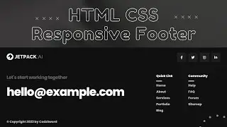 How To Create A Responsive Footer In Html And Css | Html Css Footer