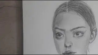 Discover how to draw prity girl  a  portrait step-by-step using a single pencil, focusing on adjus