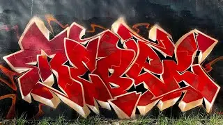 Graffiti bombing on streets. Lifestyle, unpacking, tagging and throws. Rebel813 4K 2023
