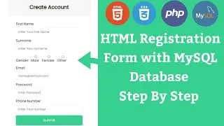 How to Create a HTML Form using MySQL Database 🏬 using PHP - Server Side Form Validation 🔥