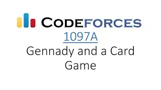 Codeforces: 1097A - Gennady and a Card Game