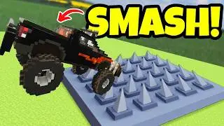 Cars vs REALISTIC SPIKE PIT Destruction! Teardown Gameplay