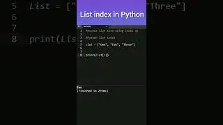 List index in Python #python #programming