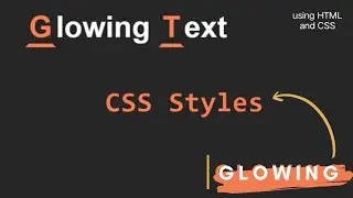 How to make CSS Glowing Text in 3 minutes using HTML and CSS for Beginners | Text Animation CSS