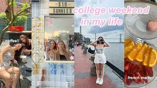 college weekend in my life : vlog! 📖 *vegan food, farmers market, smores night!)