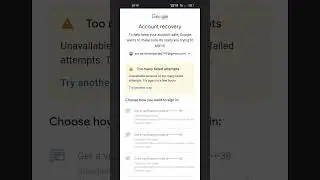 All Gmail Problem Solved ! Couldn't sign you ! Too many failed attempts 