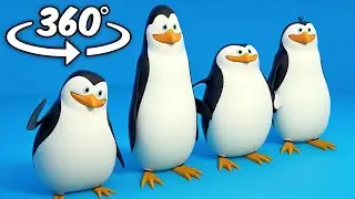 Los Pingüinos meme but it's animated 360º VR