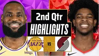 Los Angeles Lakers vs Portland Trail Blazers Full Highlights 2nd Qtr | Feb 20 | 2025 NBA Highlights