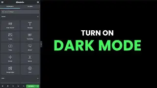 Elementor Tutorial: How to Enable Dark UI Mode