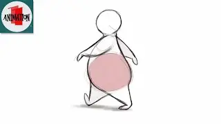 Fat man walk cycle - Animation Test - 1on1Animation