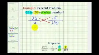 Example 2:  Solve a Percent Problem Using a Percent Proportion