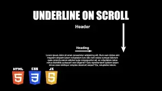 Underline on Scroll | HTML, CSS & JS Tutorial