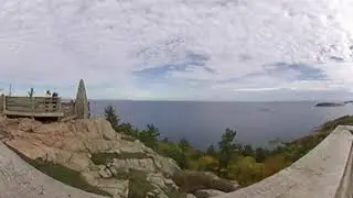 Sugarloaf Mountain In Fall, Marquette Michigan (360 video)