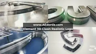 Element 3D Clean Realistic Logo - After Effects template