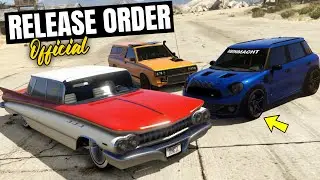 GTA 5 Online - Release Order For All Drip Feed Cars! (Release, Price & Customization)