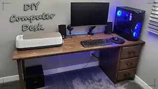 DIY Computer Desk // Storage, cable management, LED's