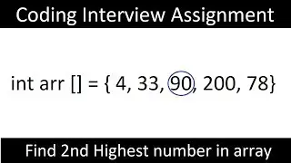 IQ 54: Find 2nd highest number in an array list