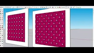 How to create a Tufted Headboard Design and Button in SketchUp