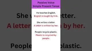 Passive Voice Simple Present Tense