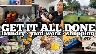 BUSY DAY IN THE LIFE AS A SINGLE MOM | YARD-WORK, School Shopping, Groceries + More! GET IT ALL DONE