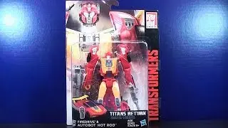 TRANSFORMERS GENERATIONS TITANS RETURN DELUXE CLASS FIREDRIVE & AUTOBOT HOT ROD VIDEO TOY REVIEW