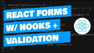 React forms with state, hooks, and validation